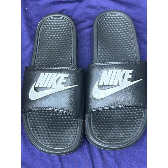 Nike Benassi 12 JDI Black/White Men Slides Sandal 343880090 - Picture 4 of 10